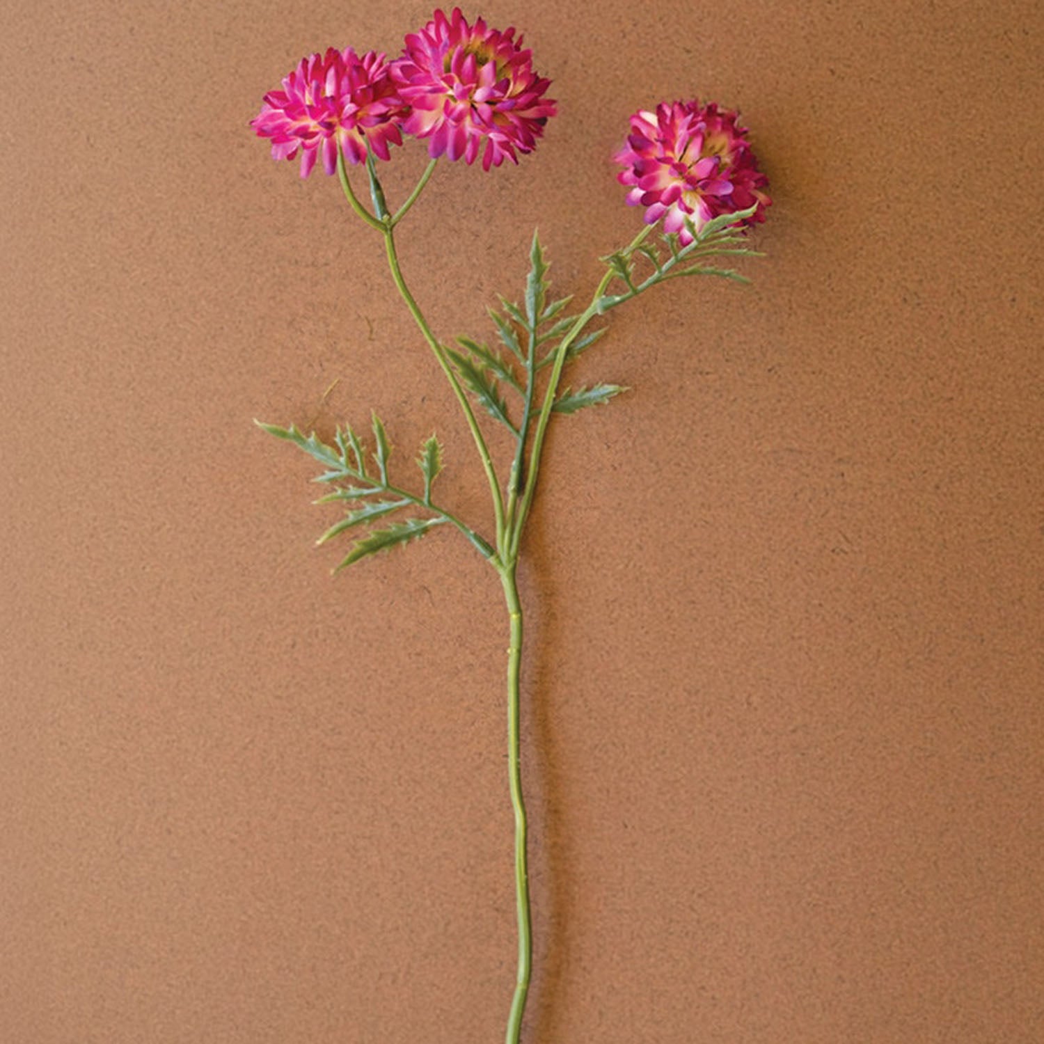 Faux Magenta Mum Spray Set of 6