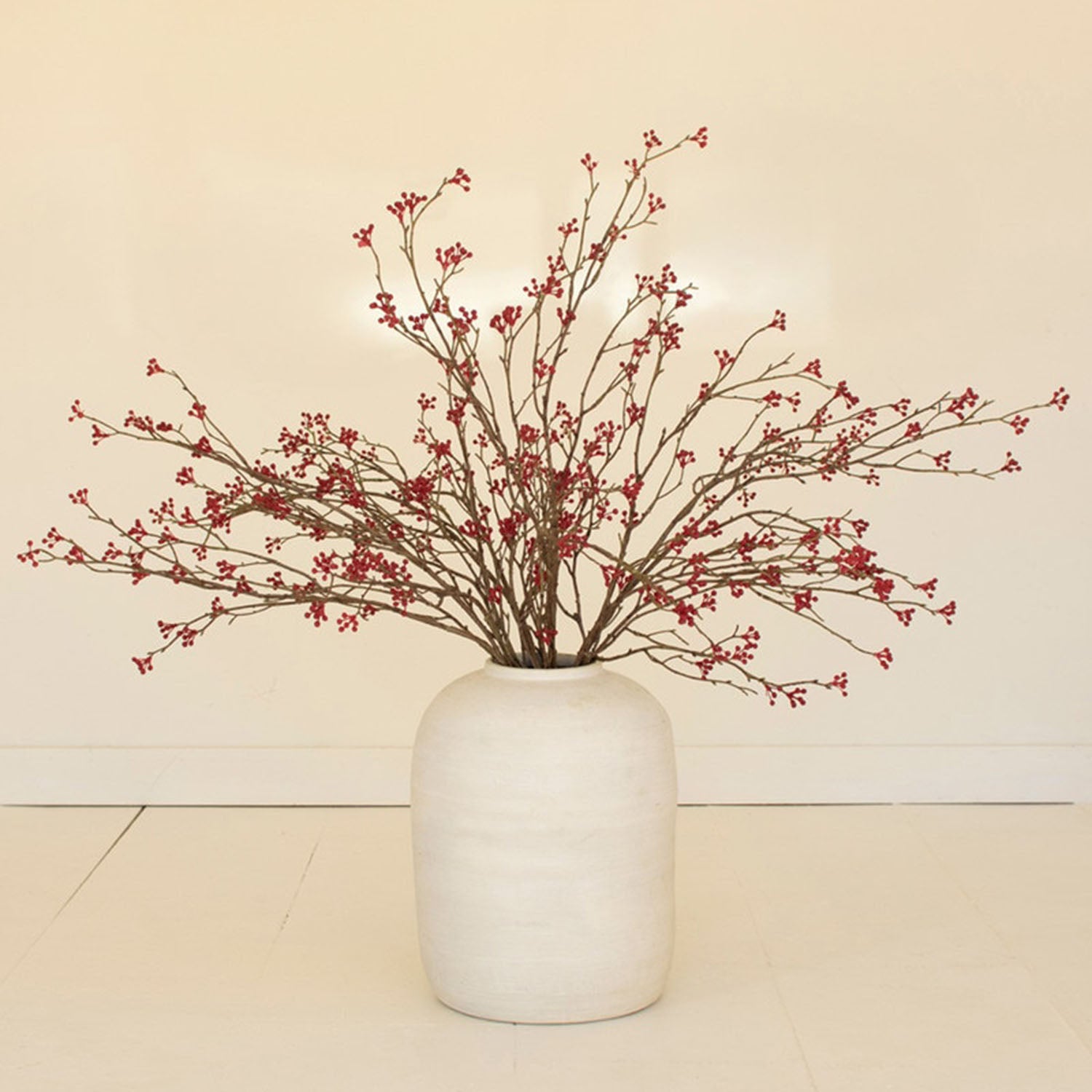 Faux Red Berry Spray Set of 6