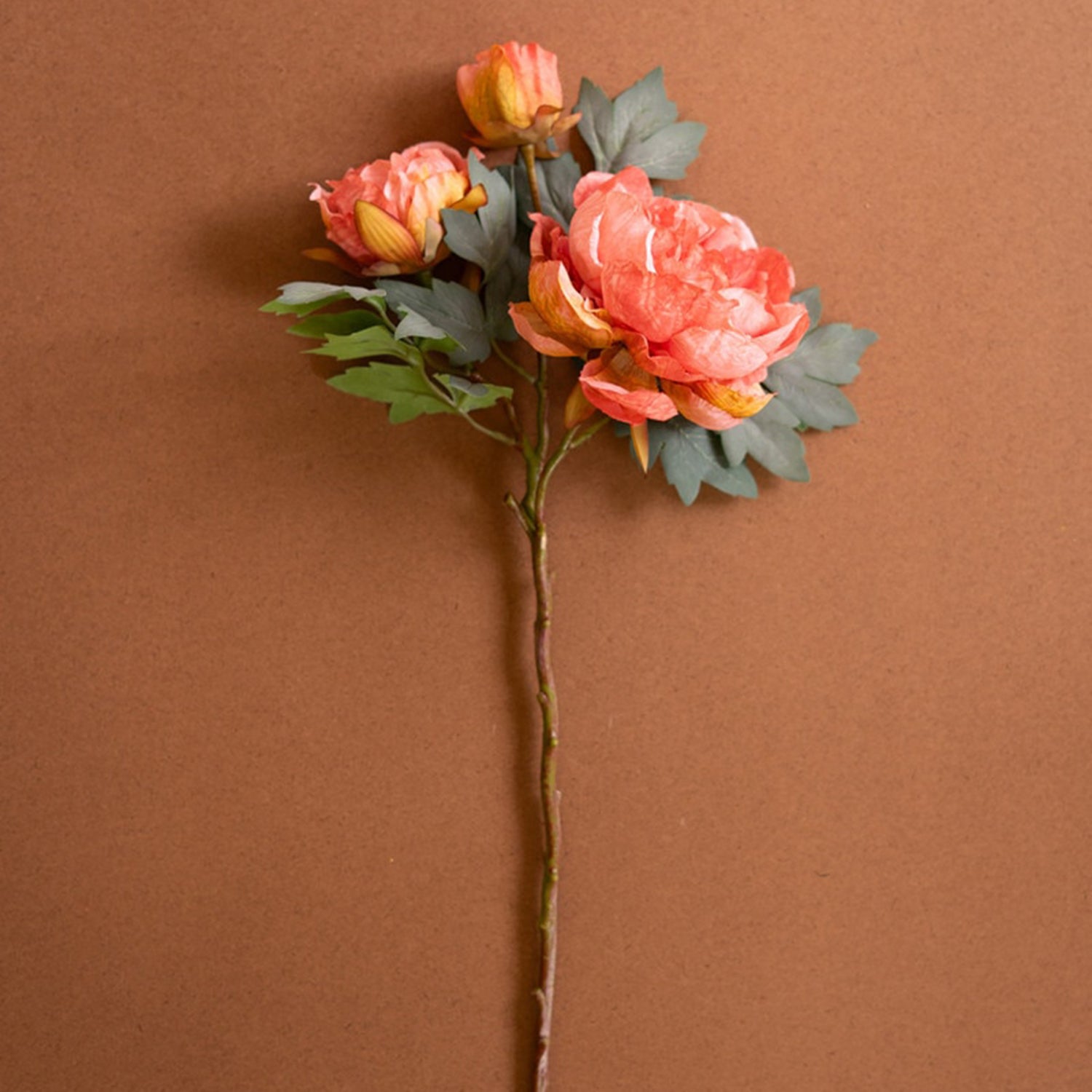 Artificial Peony Spray Faux Plant Stem