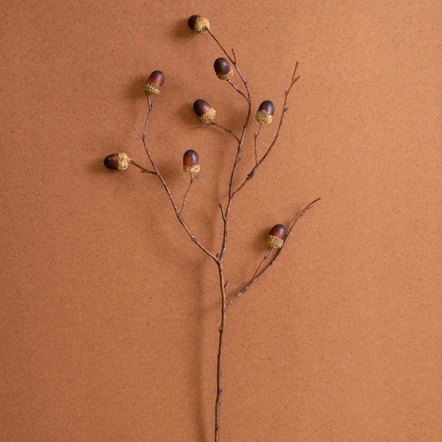 Artificial Acorn Spray Faux Plant Stem