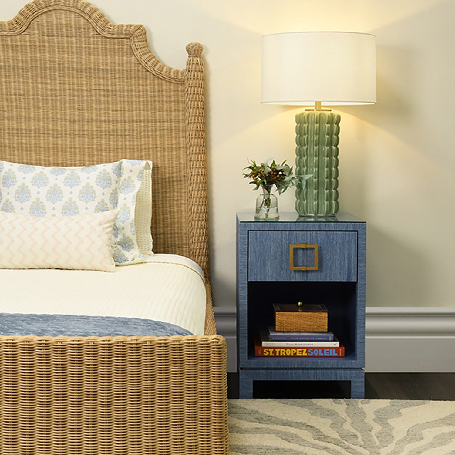 Worlds Away Blair 1 Drawer Side Table