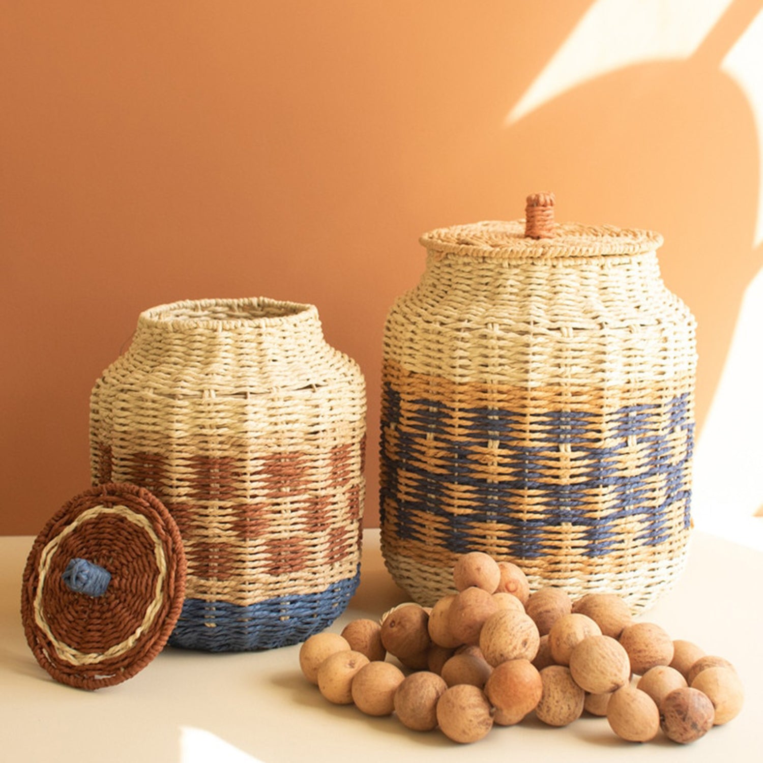 Twisted Paper Canister Set of 2