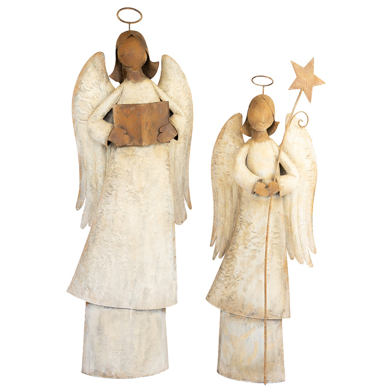 Singing Christmas Angel Statue Set of 2
