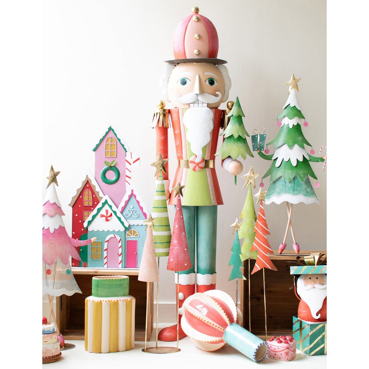 Santa in a Box Sculpture