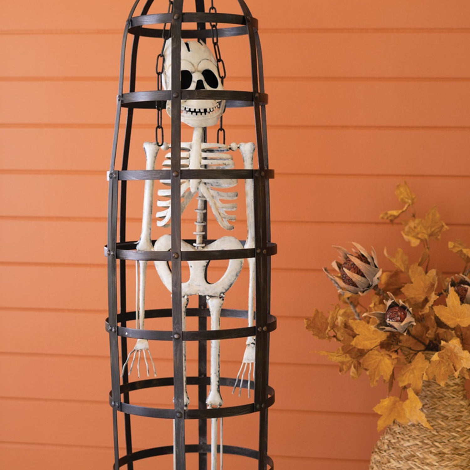 Halloween Skeleton in a Cage