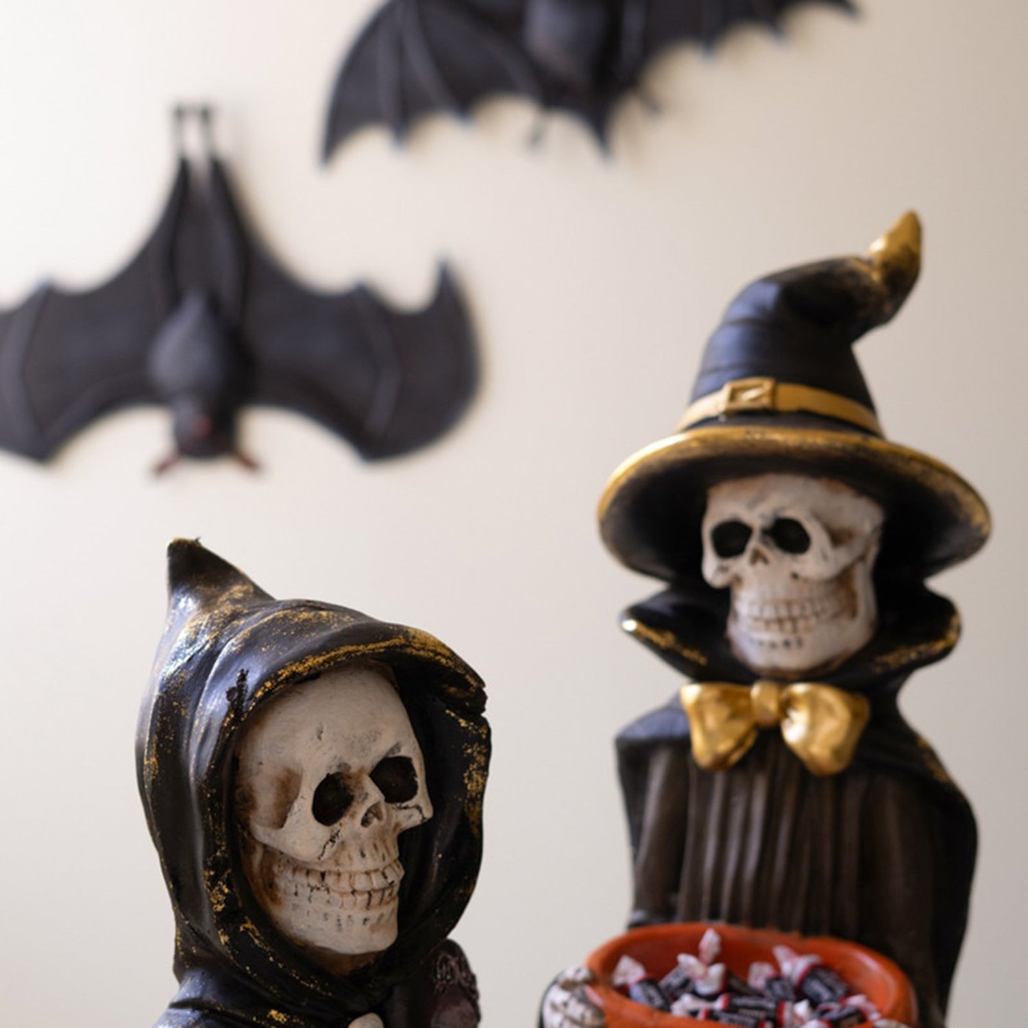 Poly Resin Halloween Grim Reaper Set of 2
