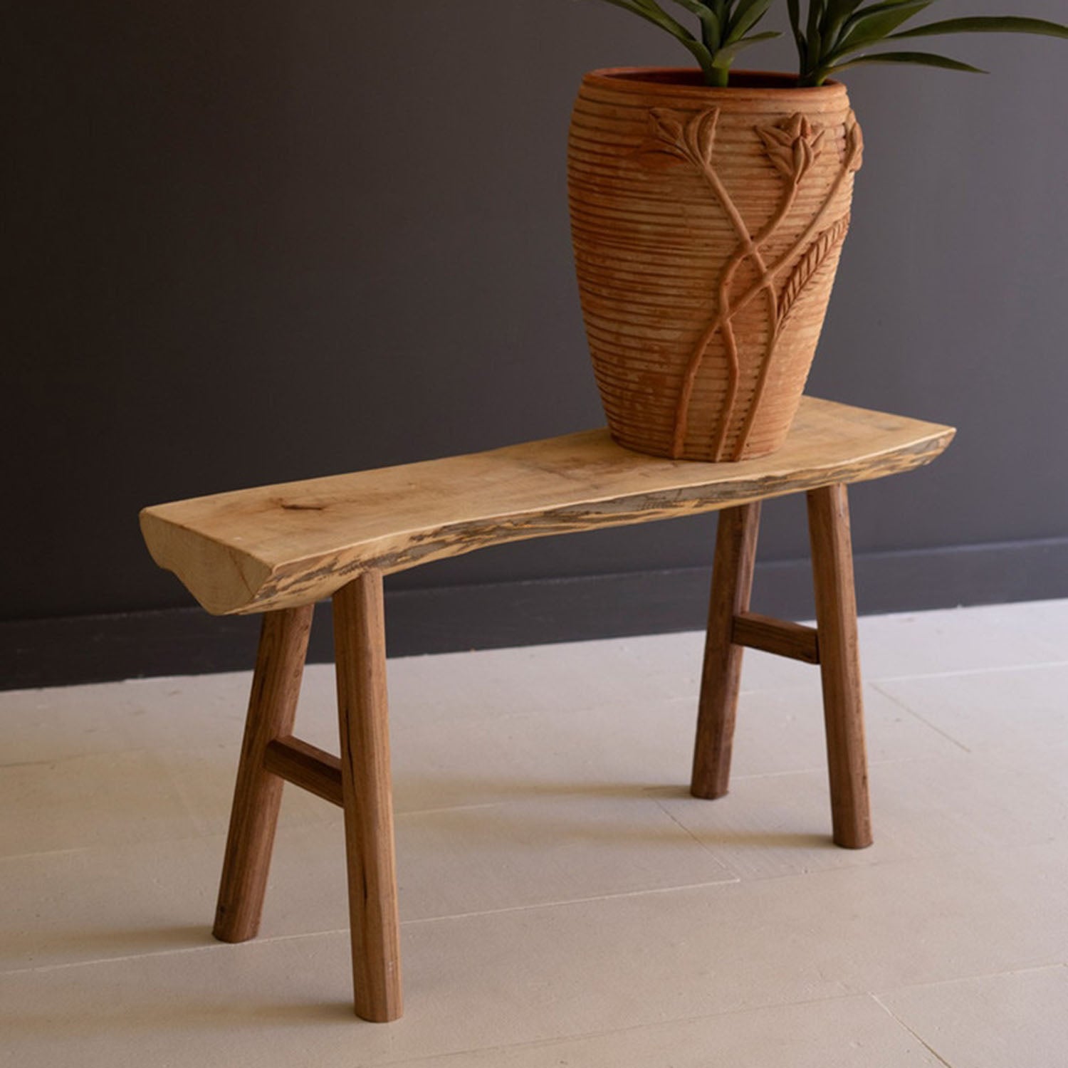 Rustic Tree Bench
