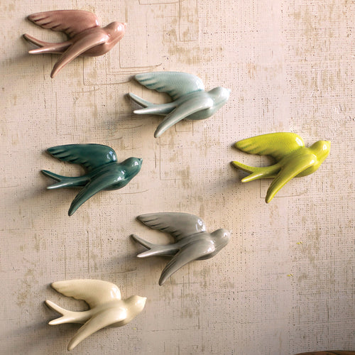 Swallows Wall Accent Set of 6
