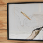 Framed Heron Print Framed Art Set of 2