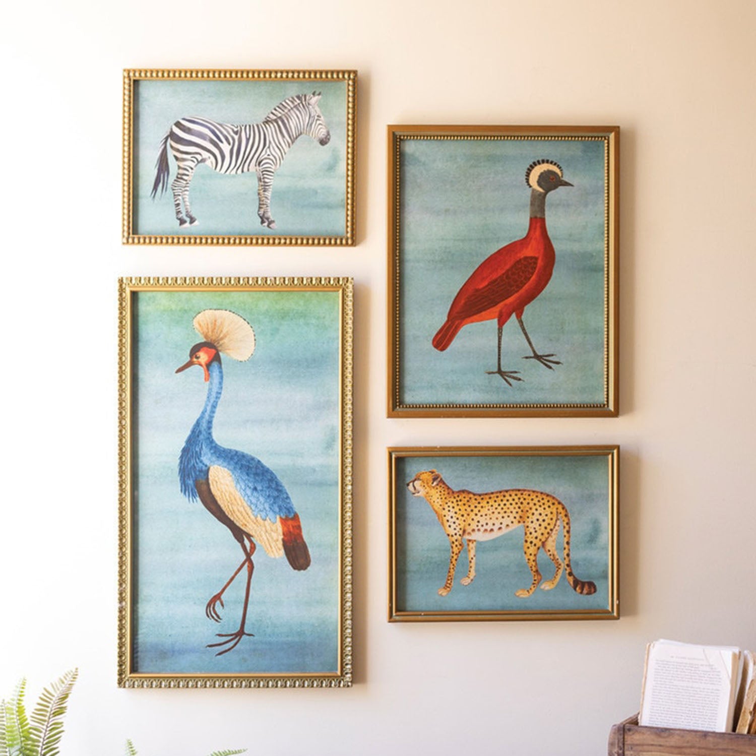 Exotic Animal Framed Artwork Set of 4