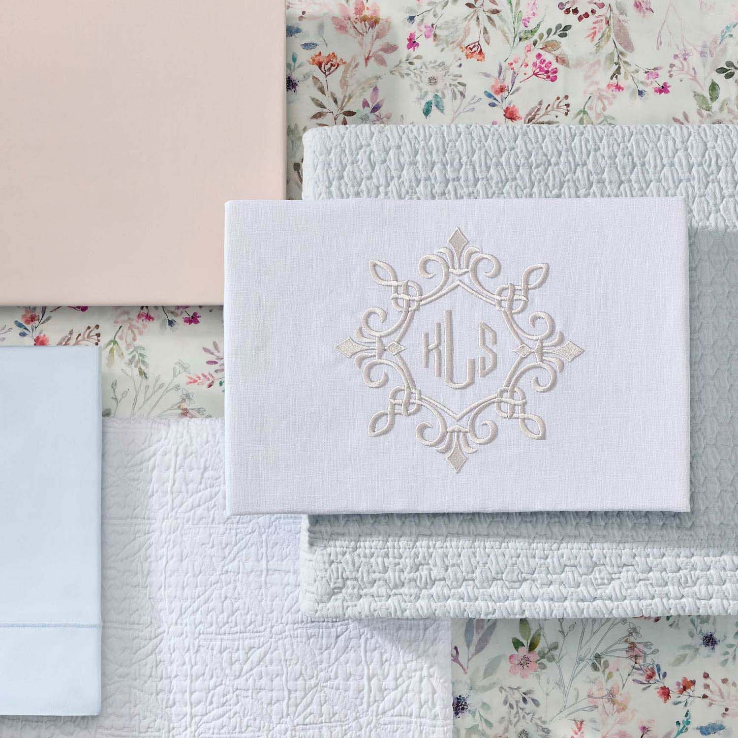 Peacock Alley Chloe Floral Percale Sheet Set