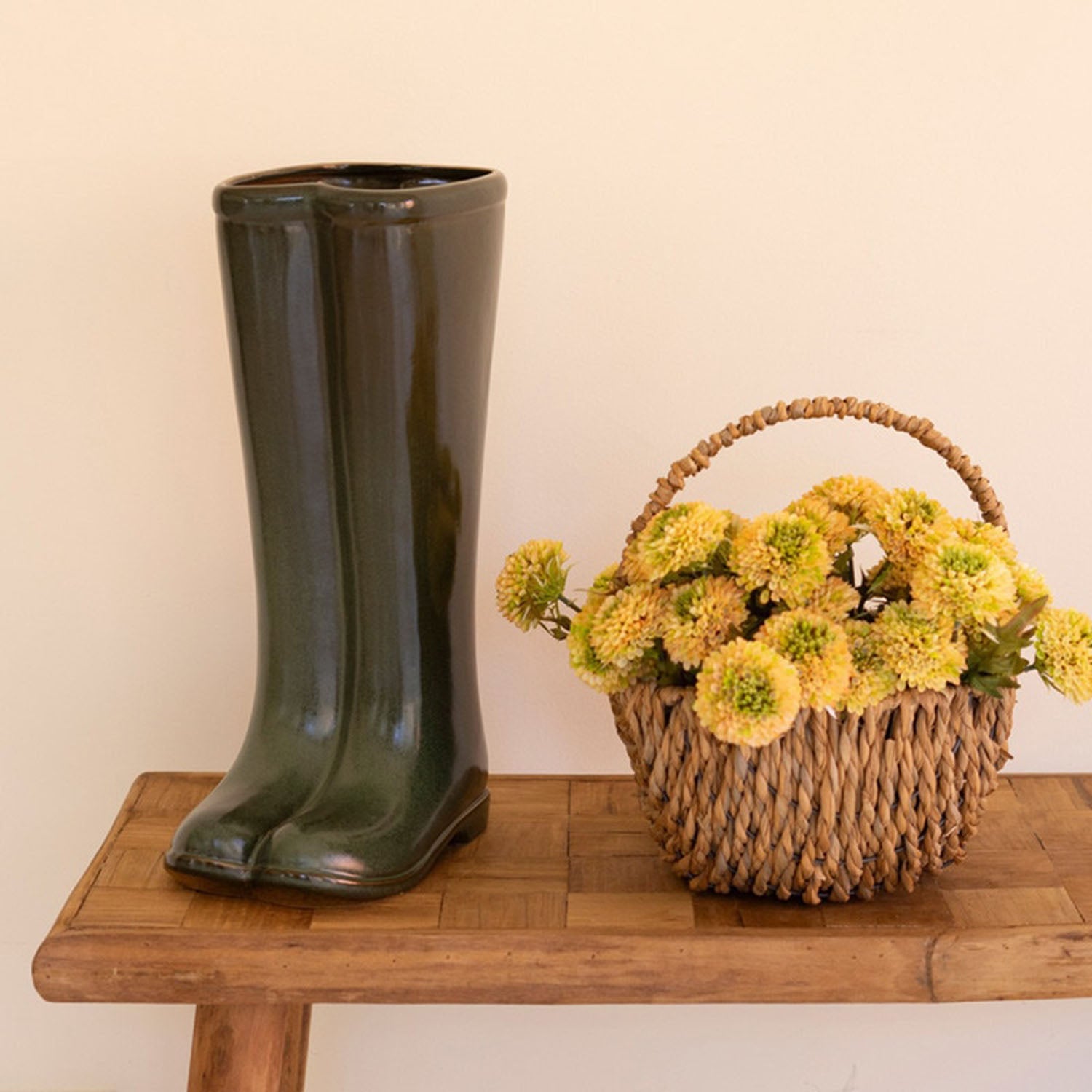 Green Boot Vase