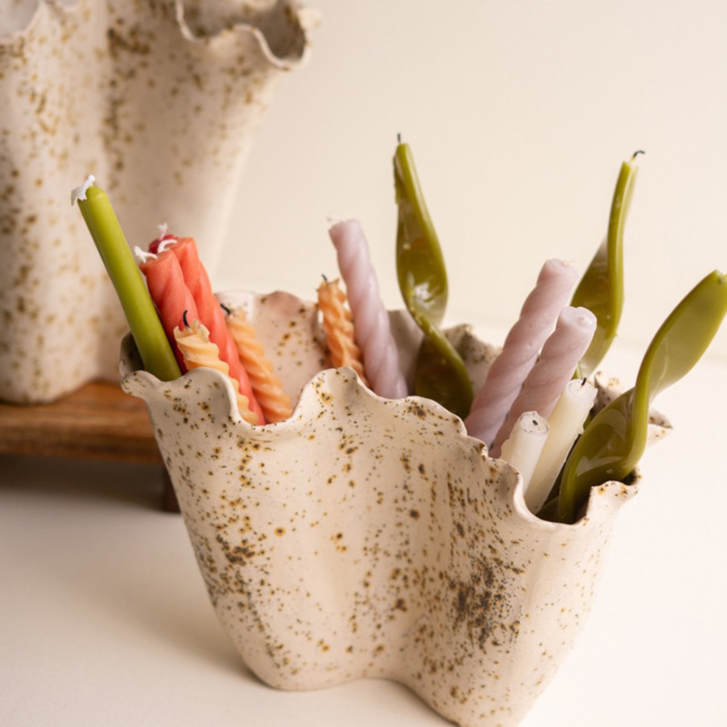 Ceramic Rustic Edge Vase Set of 2