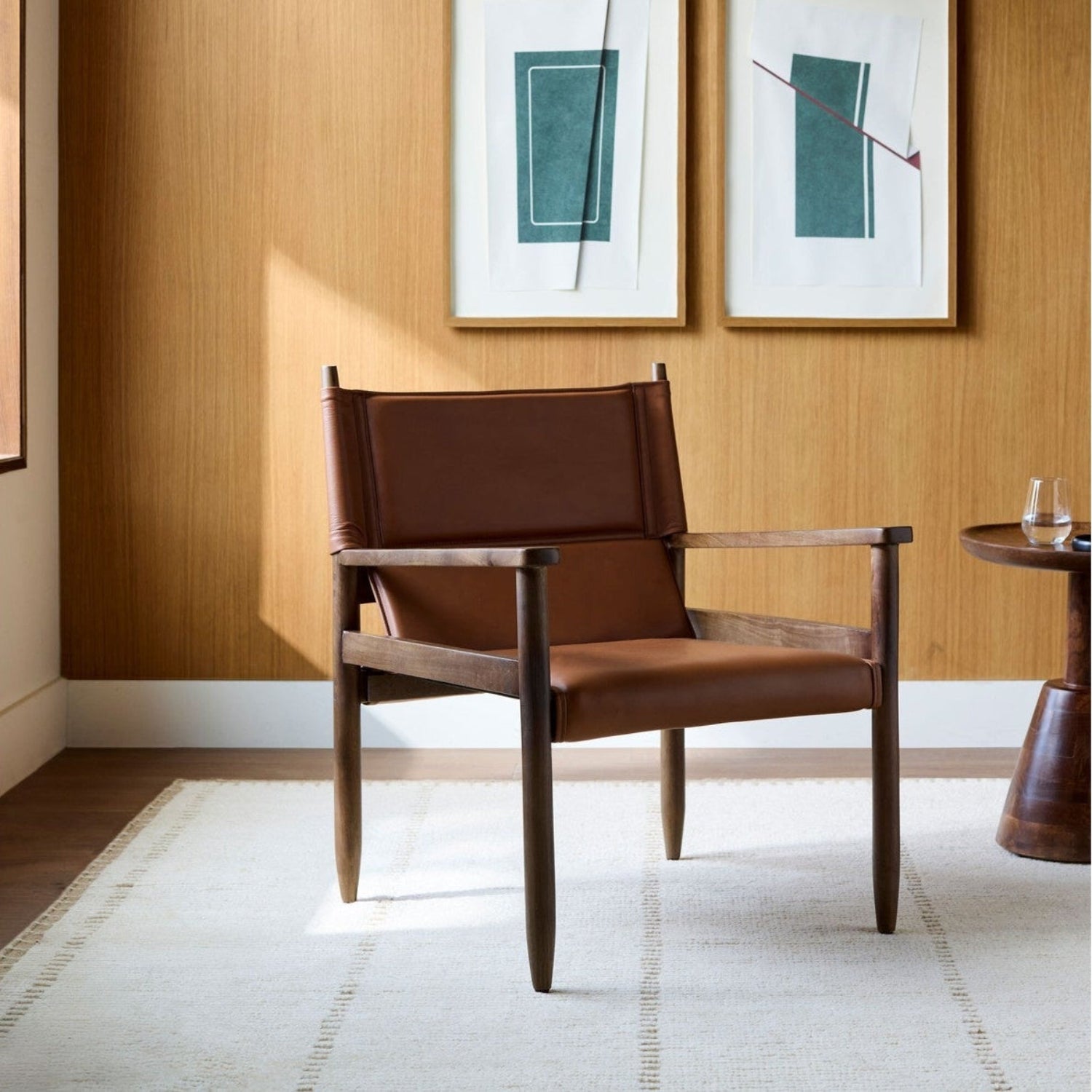 Chole Leather Accent Chair