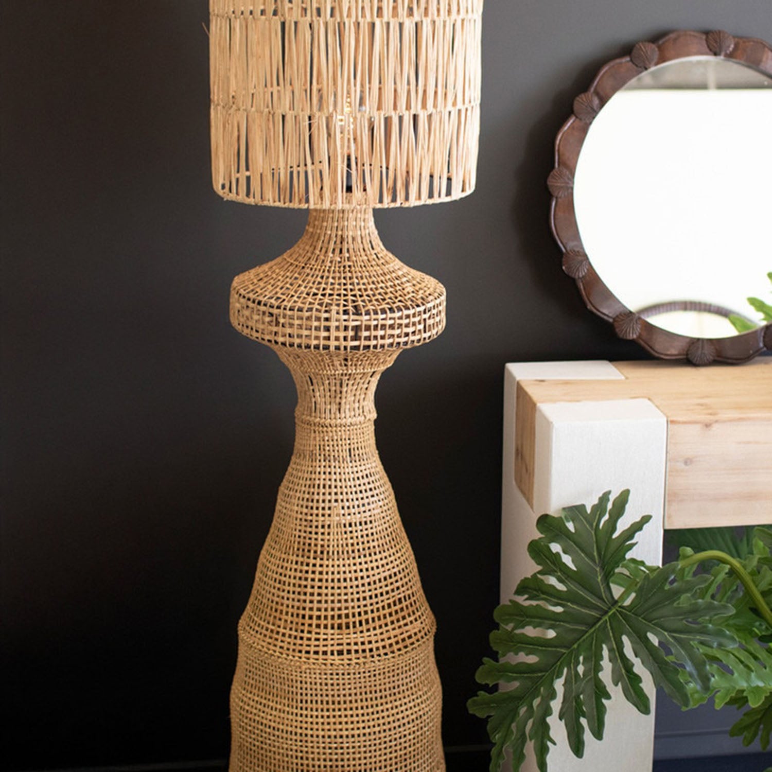 Rattan Tall Floor Lamp