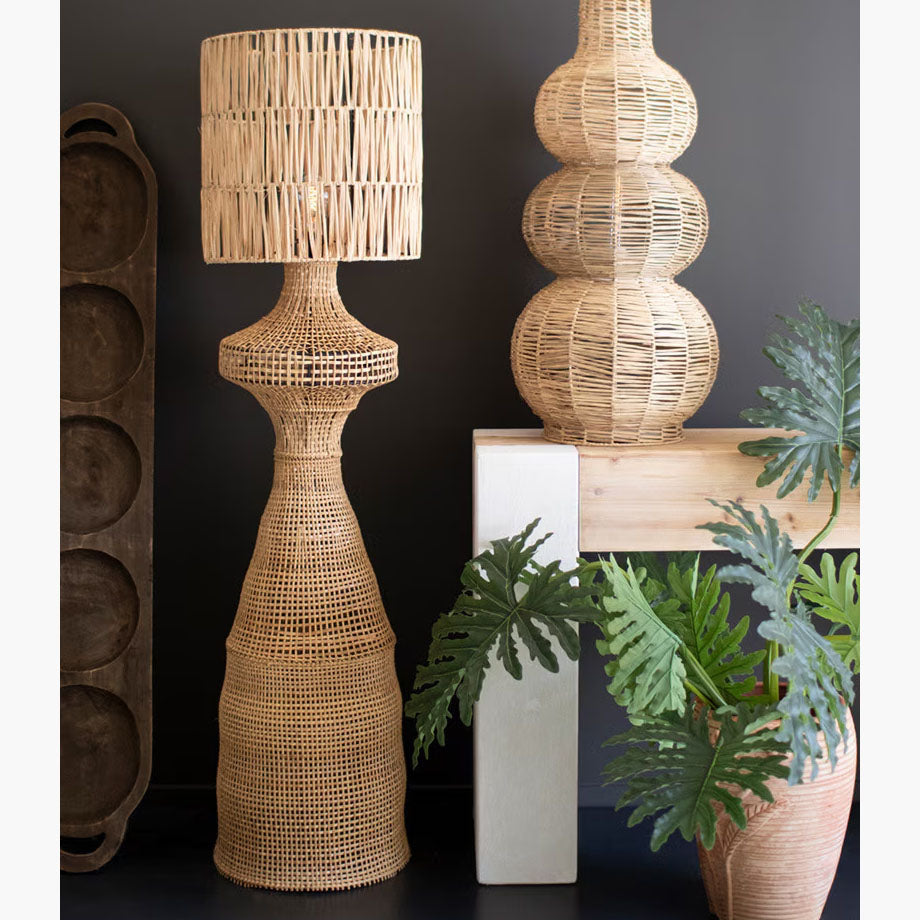 Rattan Tall Floor Lamp