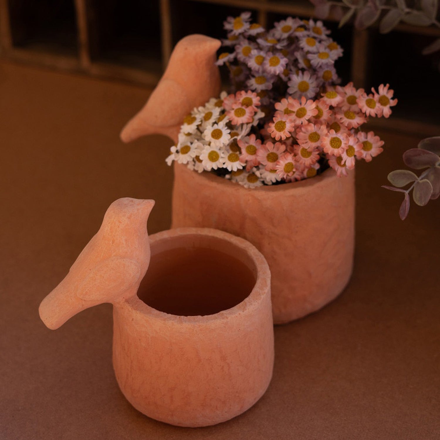 Terracotta Bird Planter Set of 2