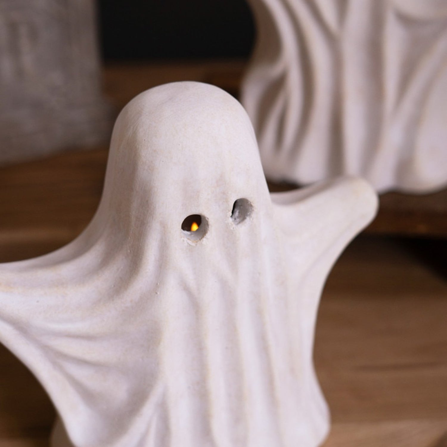 Cement Halloween Ghost Set of 2