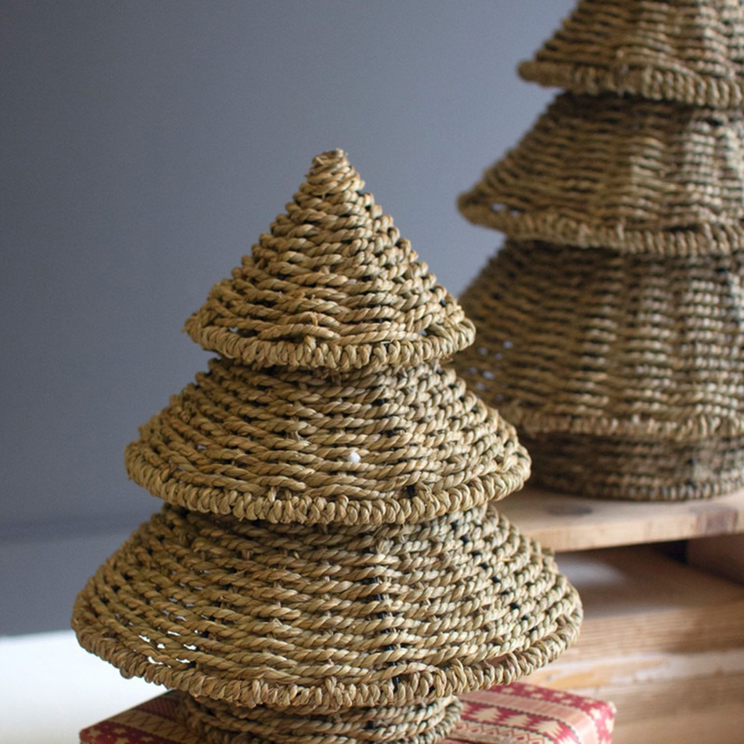 Woven Vine Christmas Trees Set of 2