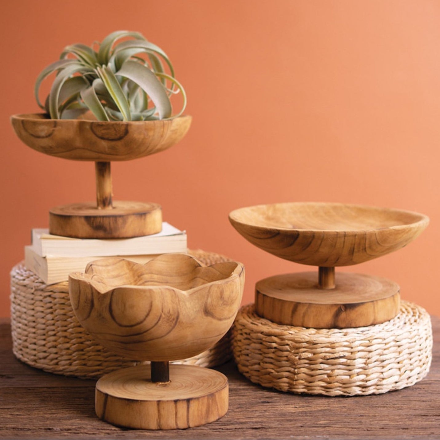 Wooden Compote Set of 3