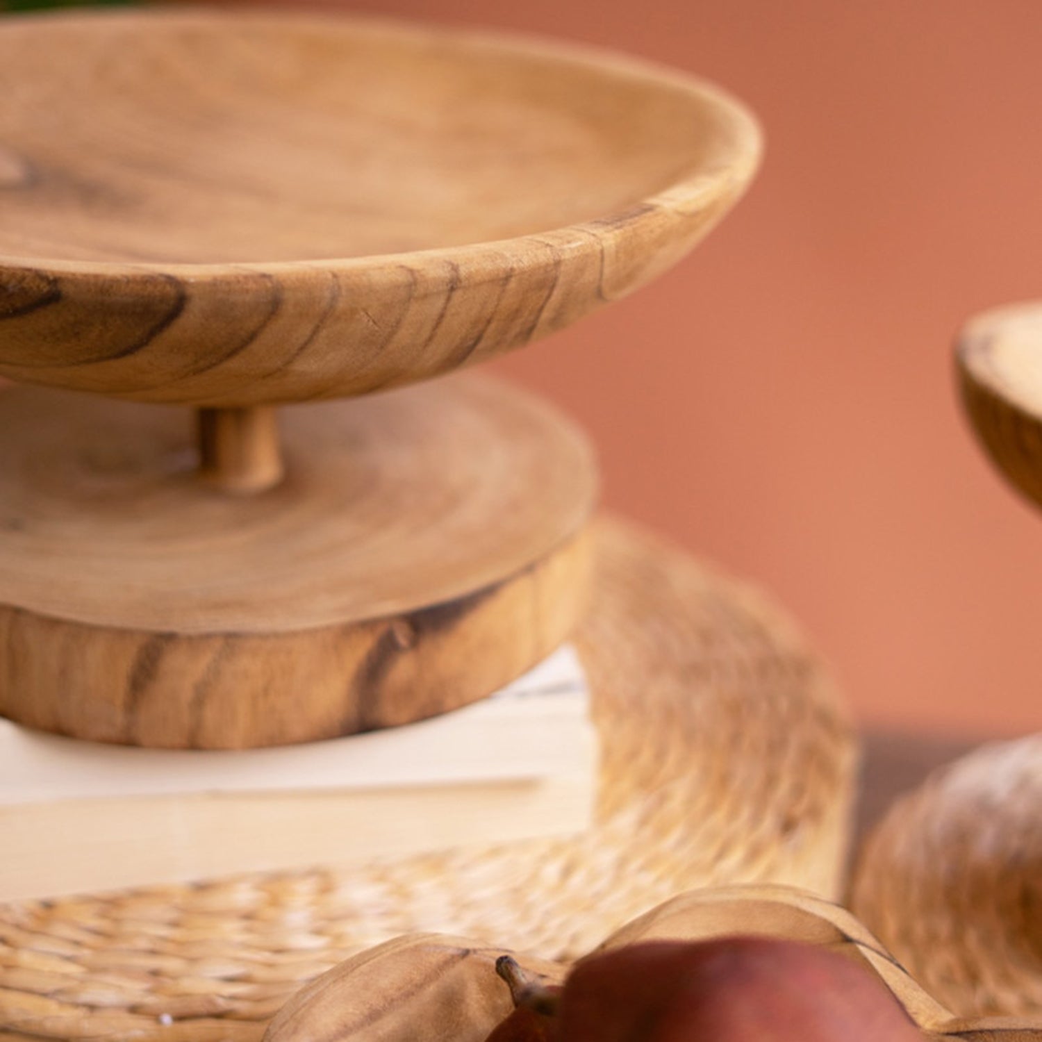 Wooden Compote Set of 3