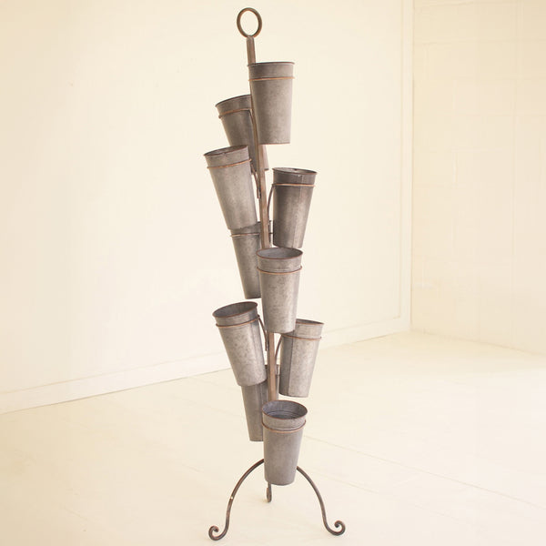 フラワー・ガーデニング P-CHAMBER.SRLMEX-S P-P POT neighborhood French Pot Flower Tower – Metal | Paynes Gray