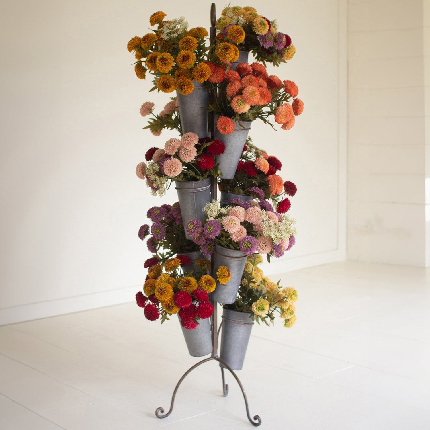 French Pot Flower Tower – Metal | Paynes Gray