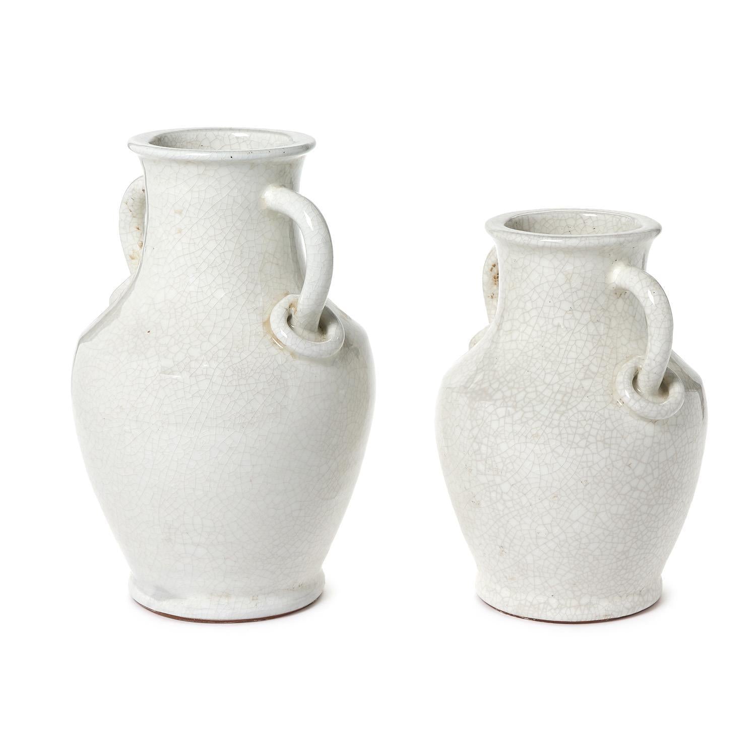 Crackle Two Handles Urn Set of 2
