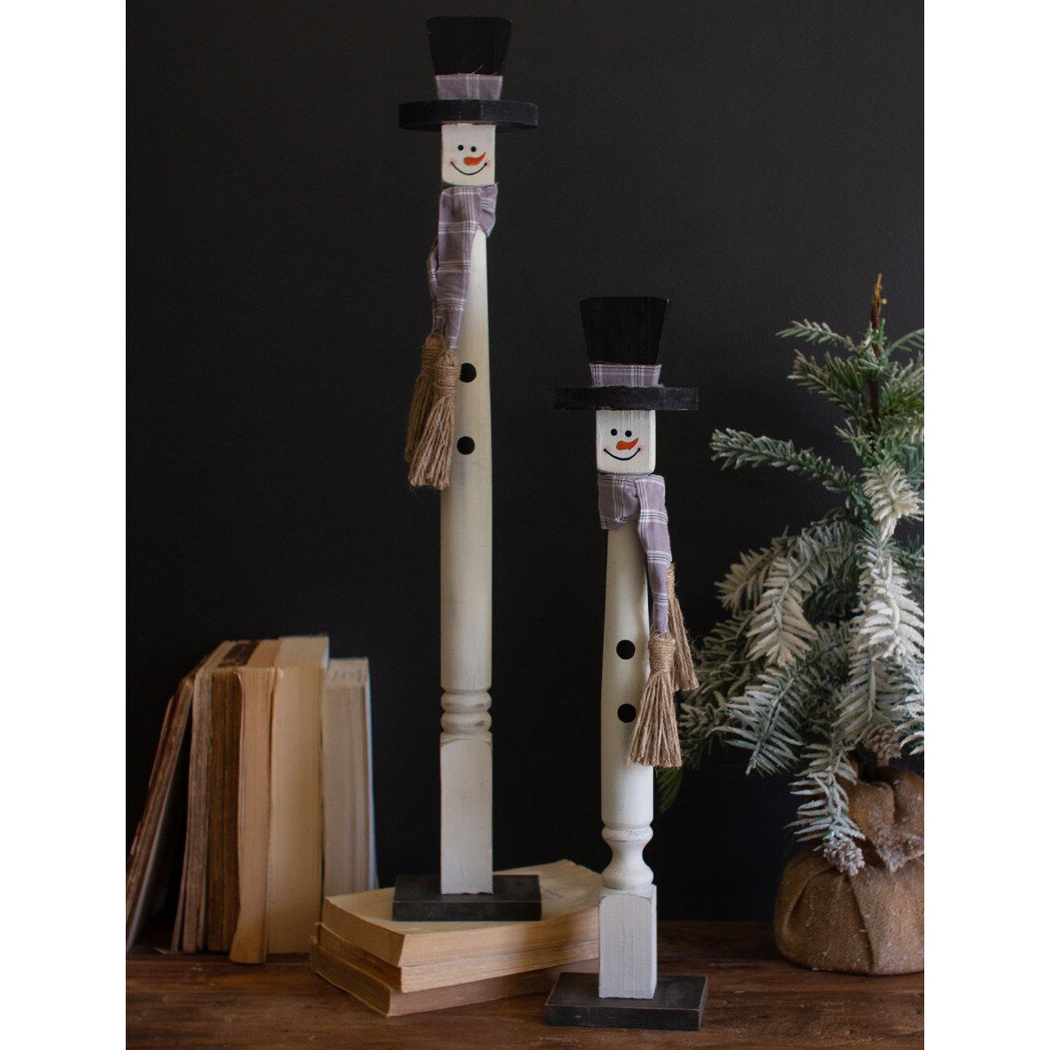 Snowmen Floor Sculpture Set of 2