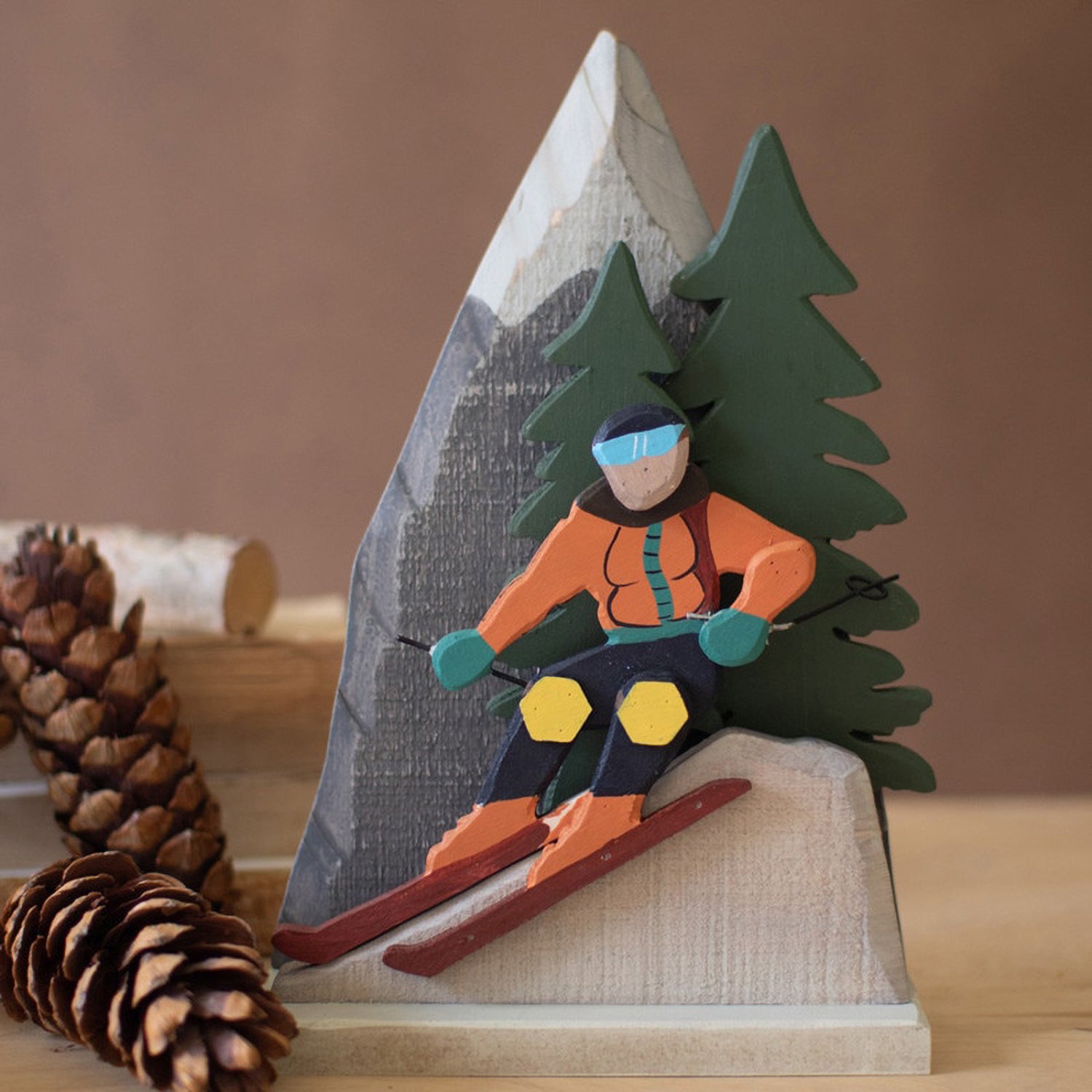 Snow Skiing Scene Decor