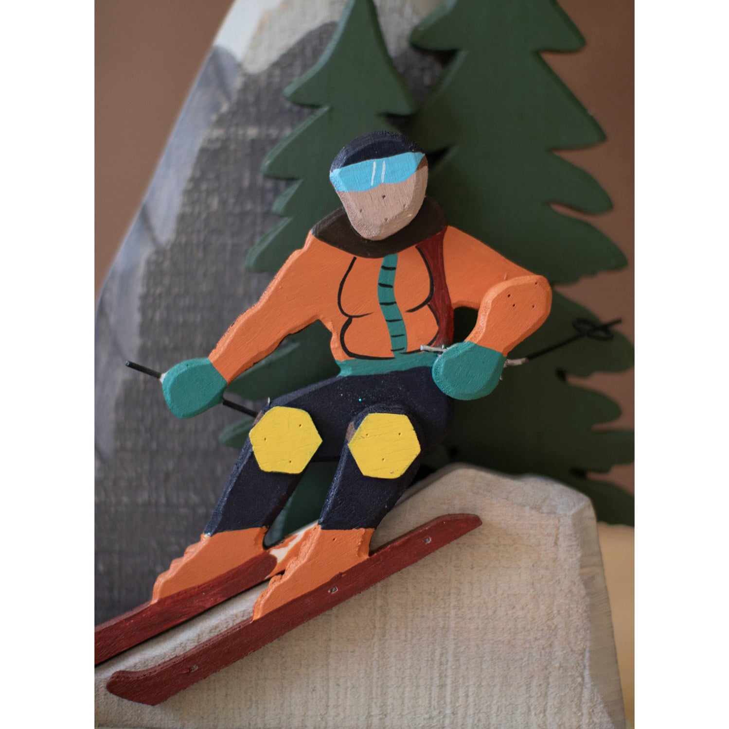 Snow Skiing Scene Decor