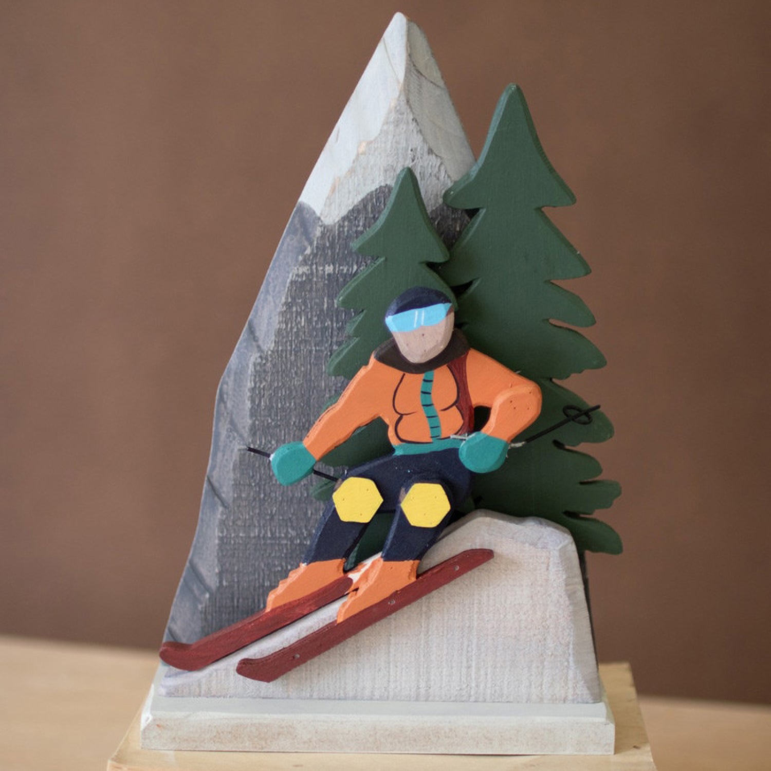 Snow Skiing Scene Decor