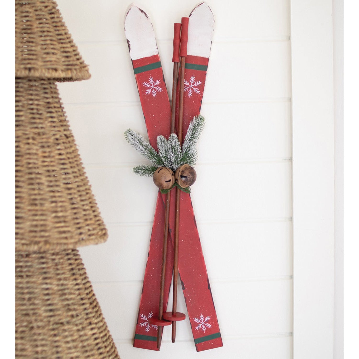 Wooden Skis Wall Hanging