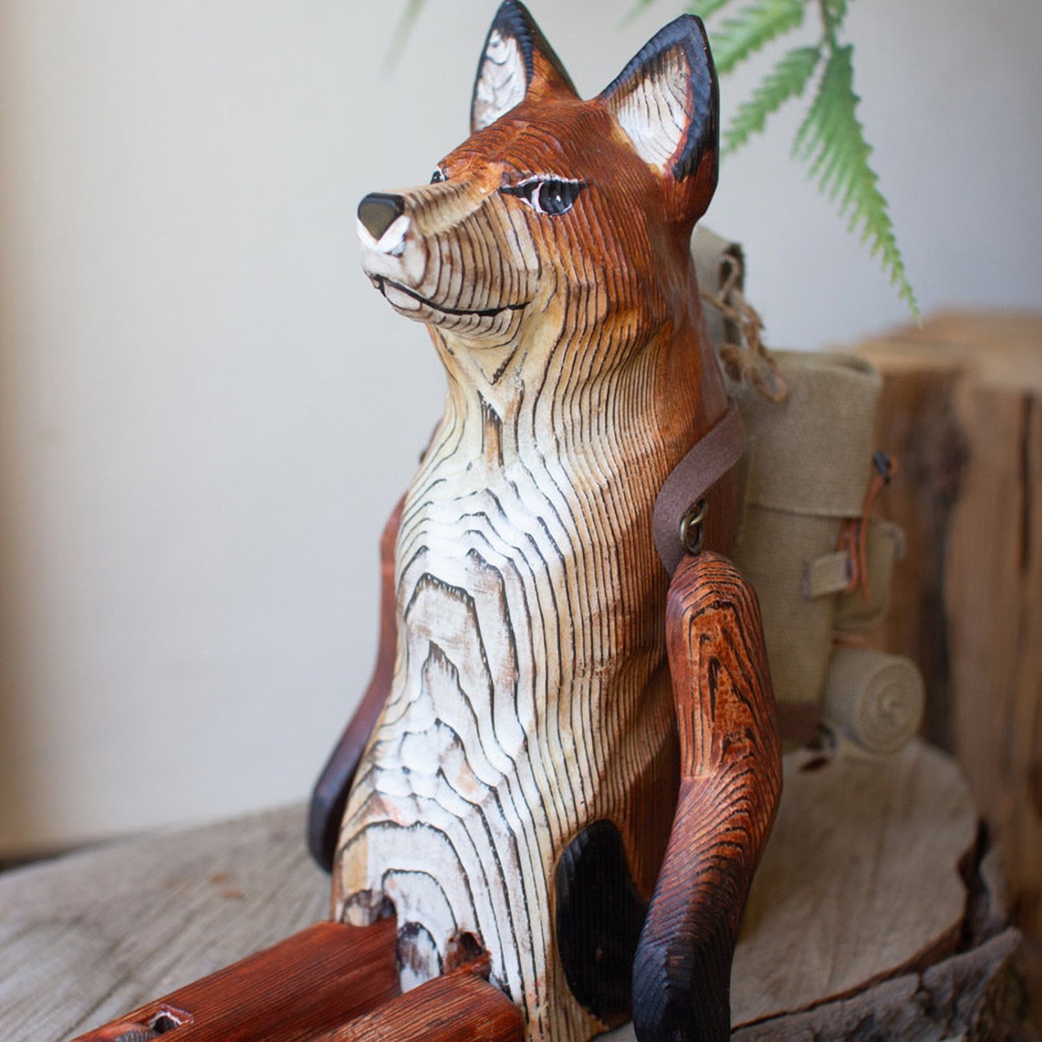 Carved Fox Decor