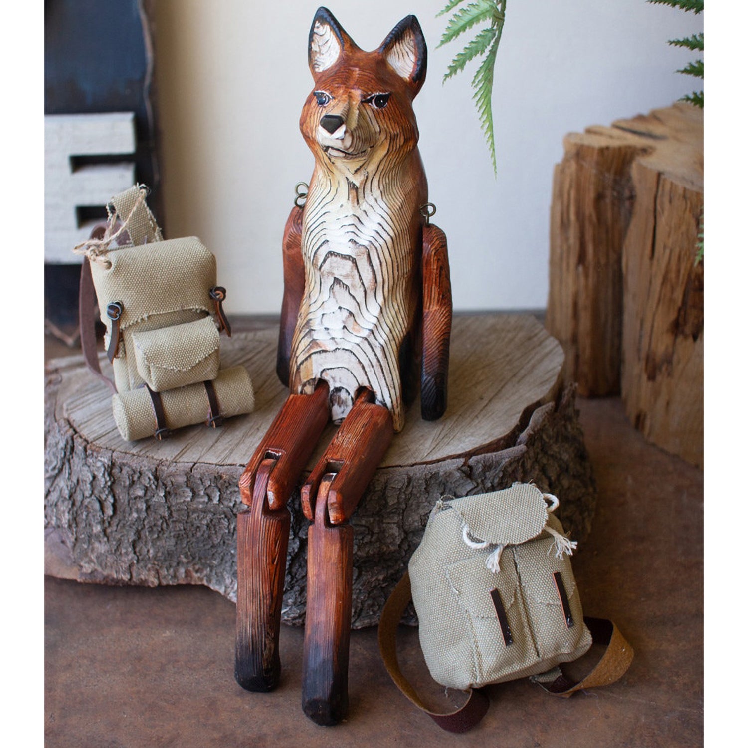 Carved Fox Decor