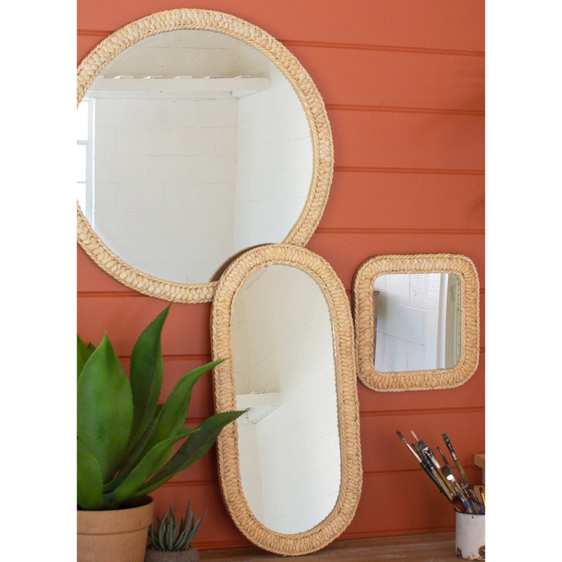Seagrass Wall Mirror Set of 3