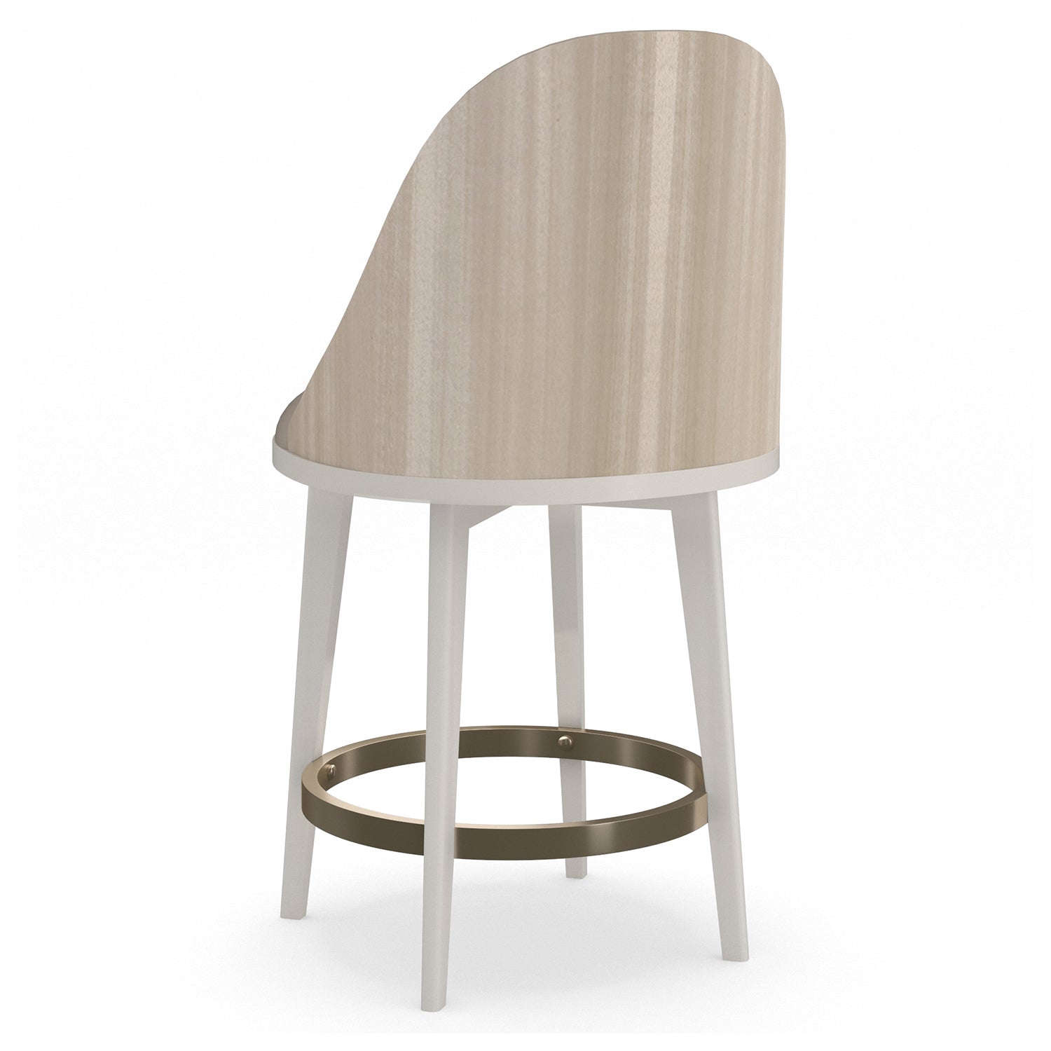 Caracole Another Round Almond Counter Stool