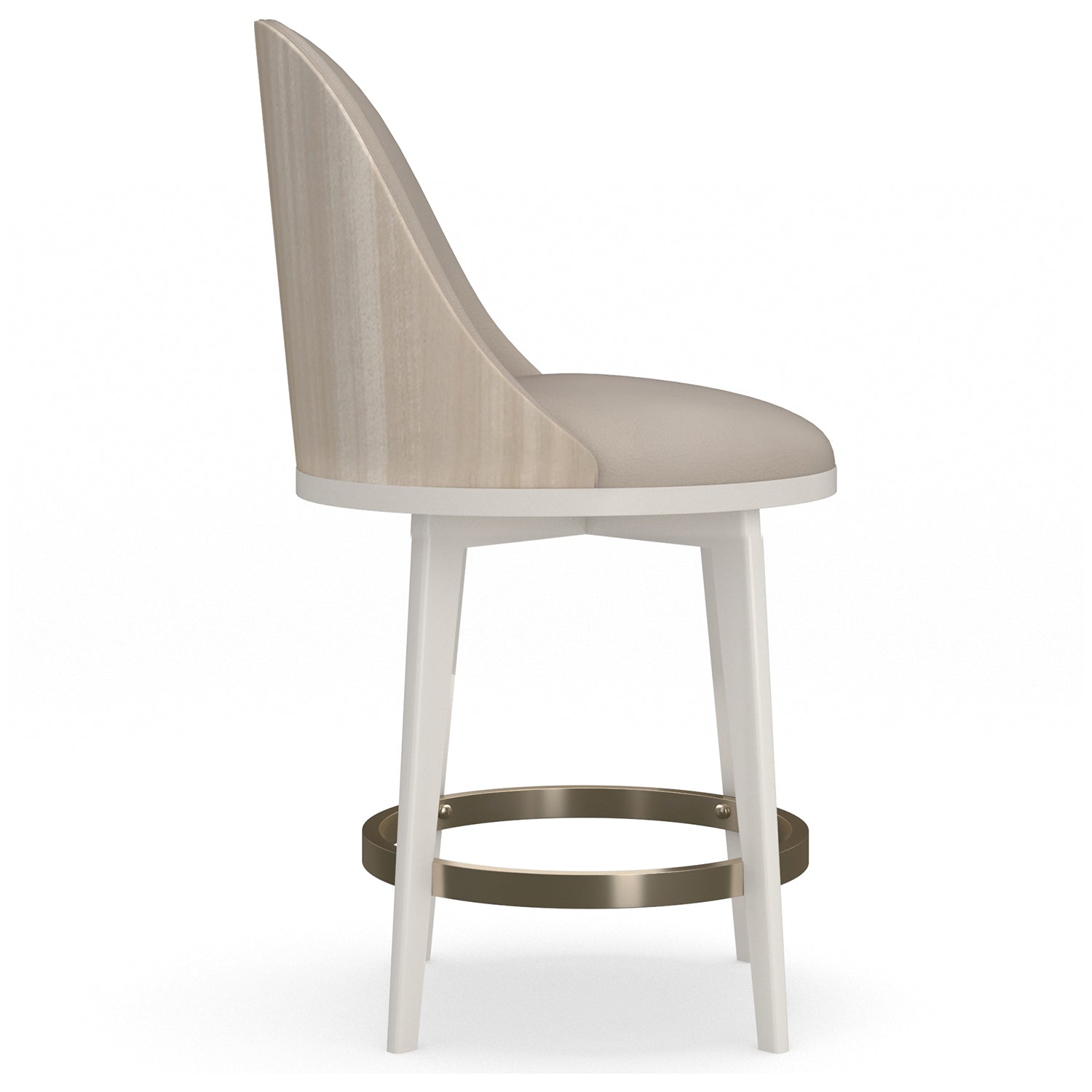 Caracole Another Round Almond Counter Stool