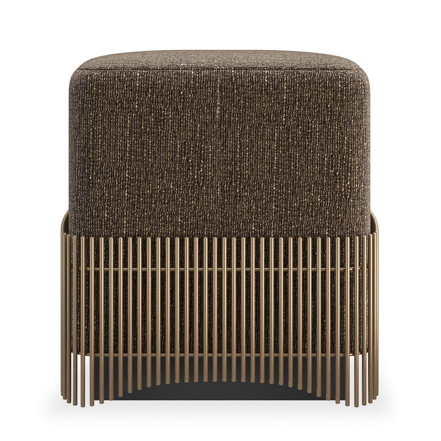 Caracole Petit Four Ottoman showing Poplar construction