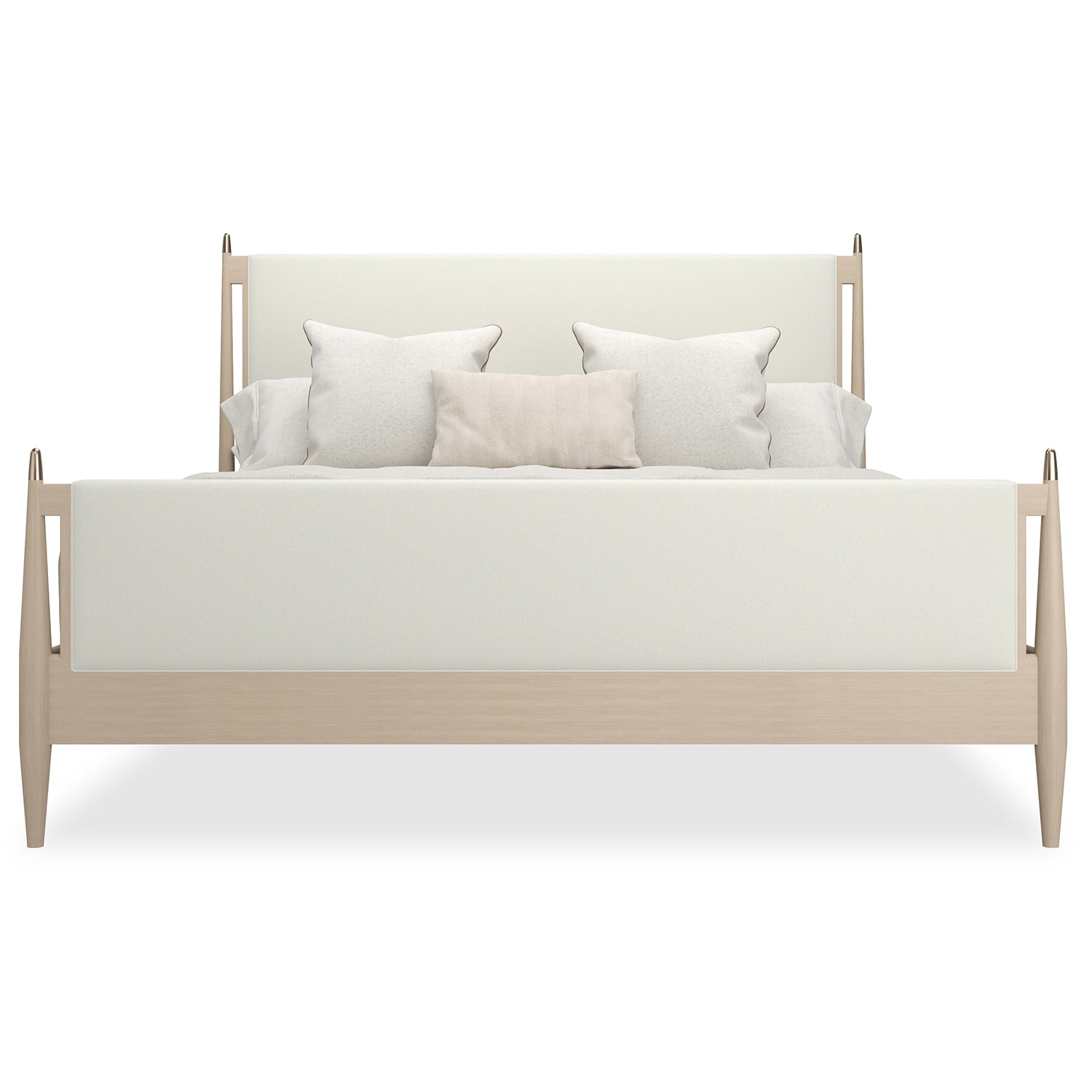 Caracole Rhythm Bed detail in Oak, Poplar, Quartersewn Oak
