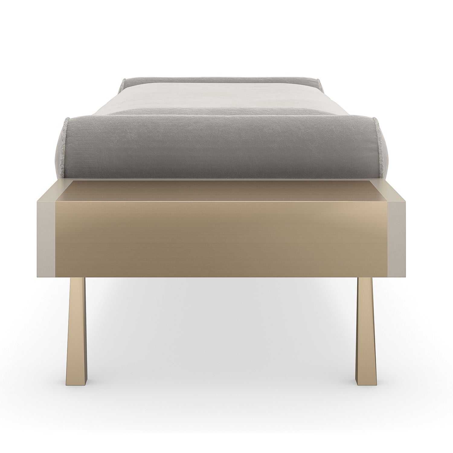 Caracole Roll Play Champagne Bench in Almond Milk, back view