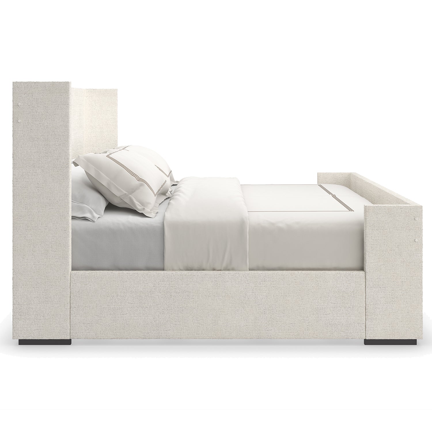 Caracole Shelter Me Bed styled in a luxury interior