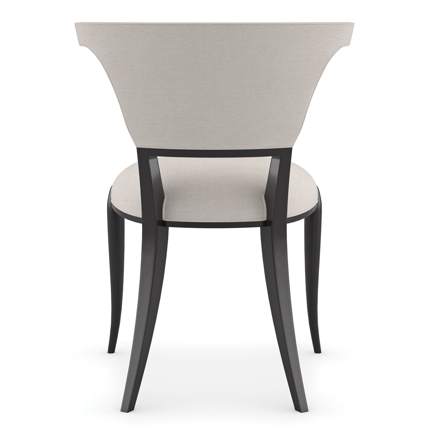Caracole Be My Guest Dining Chair Set of 2 in Almost Black — top-down view