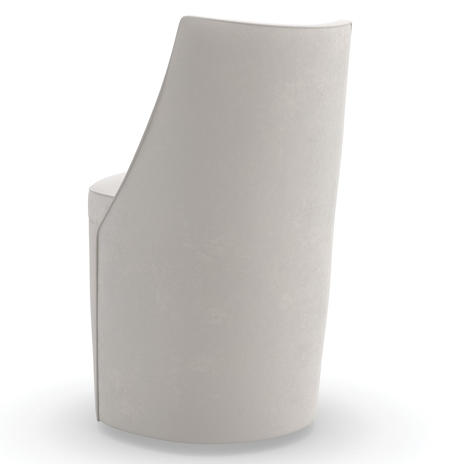 Caracole Barrel Roll Dining Chair Set of 2 in White, base and leg detail