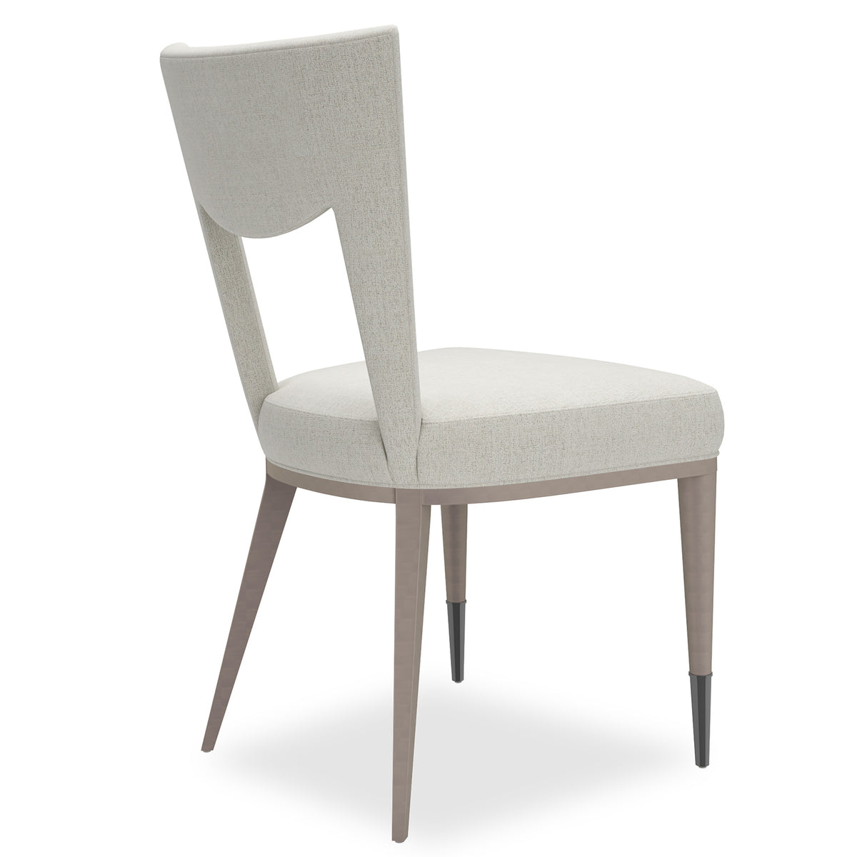 Caracole Strata Dining Chair Set of 2 in Deep Bronze & Sparkling Argent — styled in a room setting