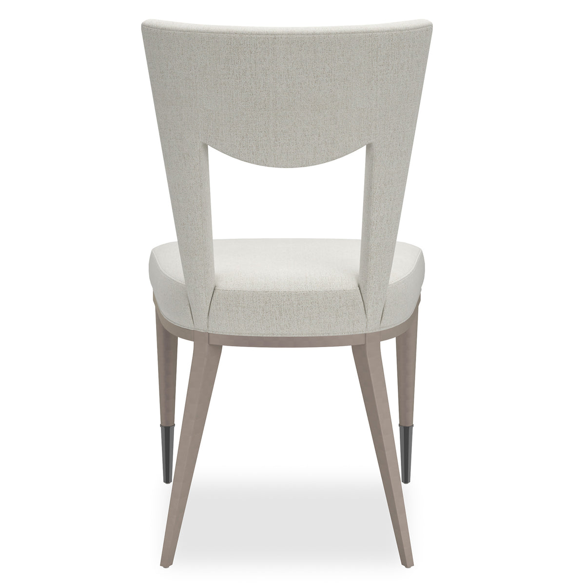 Caracole Strata Dining Chair Set of 2 in Deep Bronze & Sparkling Argent — hardware and detailing
