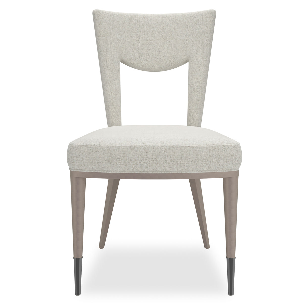 Caracole Strata Dining Chair Set of 2 in Deep Bronze & Sparkling Argent — close-up of the finish