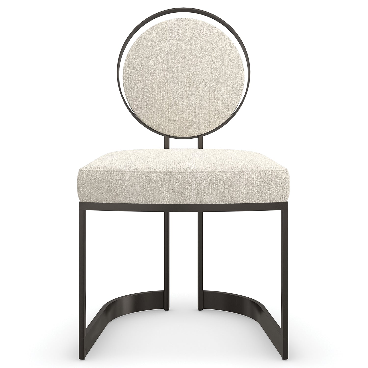 Caracole La Lune Dining Chair Set of 2 side profile in Chocolate Bronze