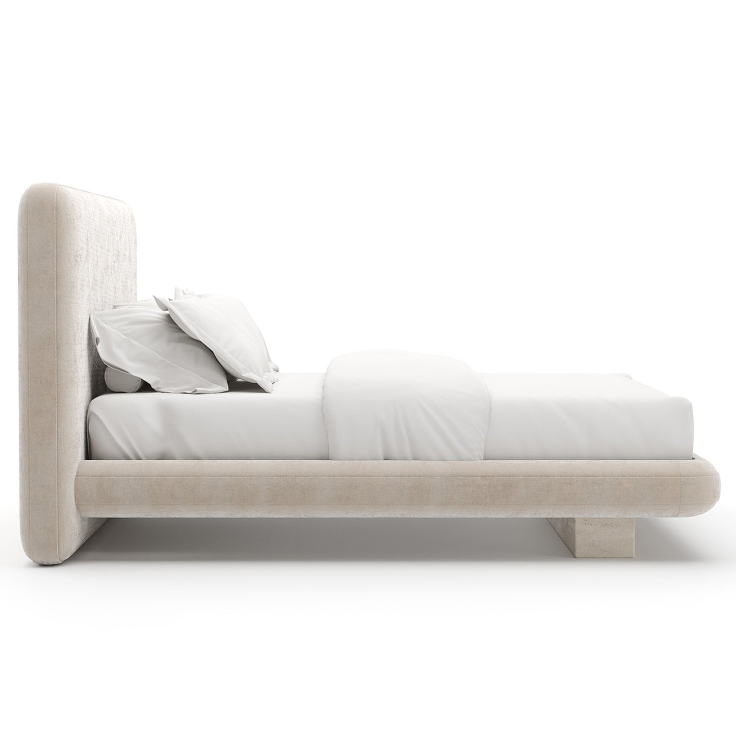 Caracole Overlap Ivory Upholstered Bed