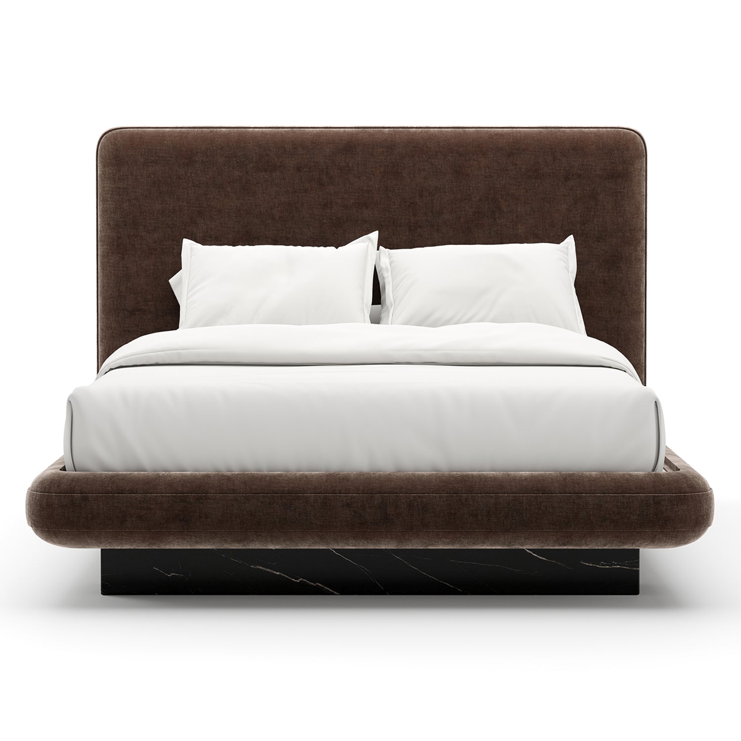 Caracole Overlap Dark Taupe Upholstered Bed
